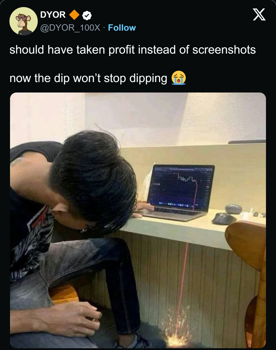 should have taken profit instead of screenshots