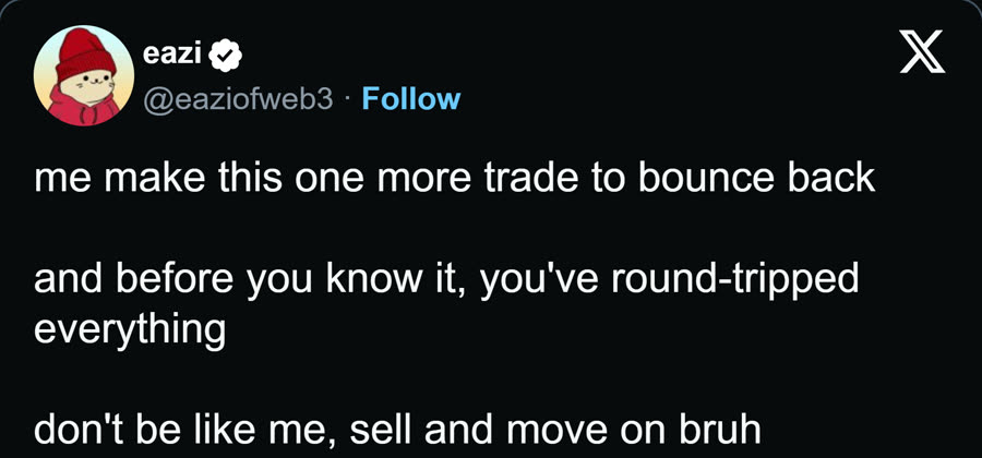 one more trade and you've round-tripped everything